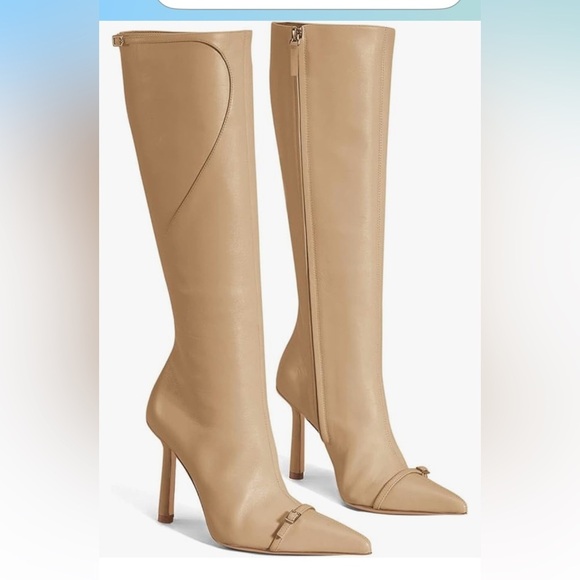NWT Stiletto Knee High Boots Sexy Pointed Toe High Heel Tall Boots  Side Zipper - Picture 1 of 5